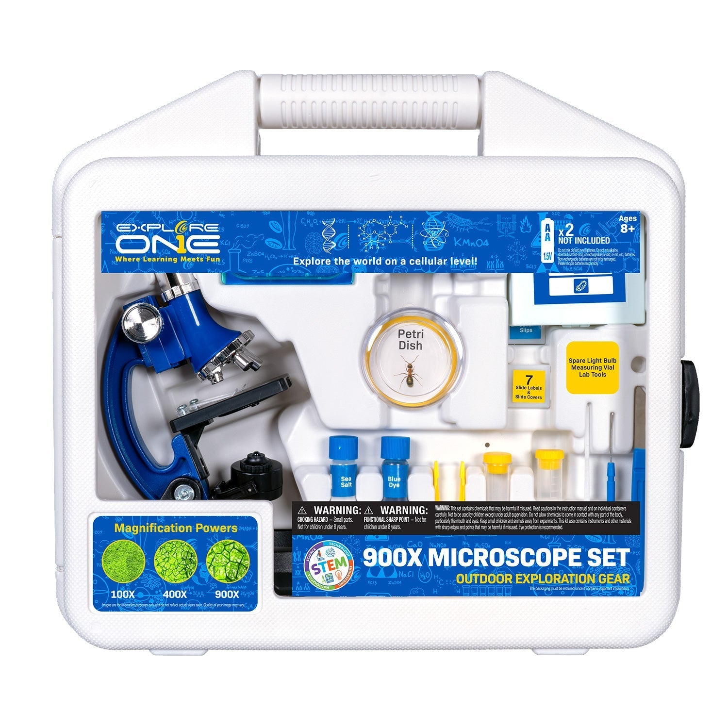 Certified Pre-Owned Explore One 45 Piece 900X Microscope Set with Case