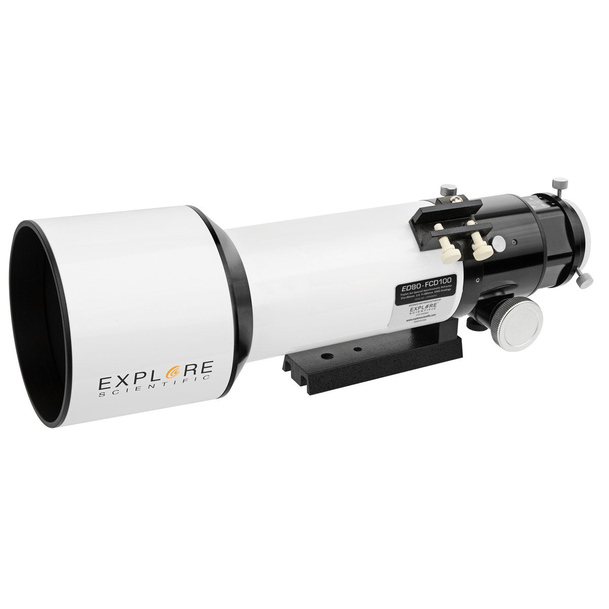 Explore Scientific ED80-FCD100 Series Air-Spaced Triplet Refractor Telescope and Hybrid 2N1 finder base - FCD100-0806-01