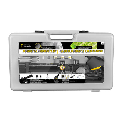 National Geographic 50mm Telescope and 640x Microscope Set with Hard Case