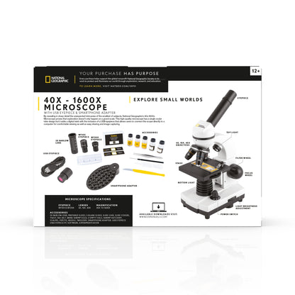 National Geographic 40x-1600x Microscope with USB Eyepiece