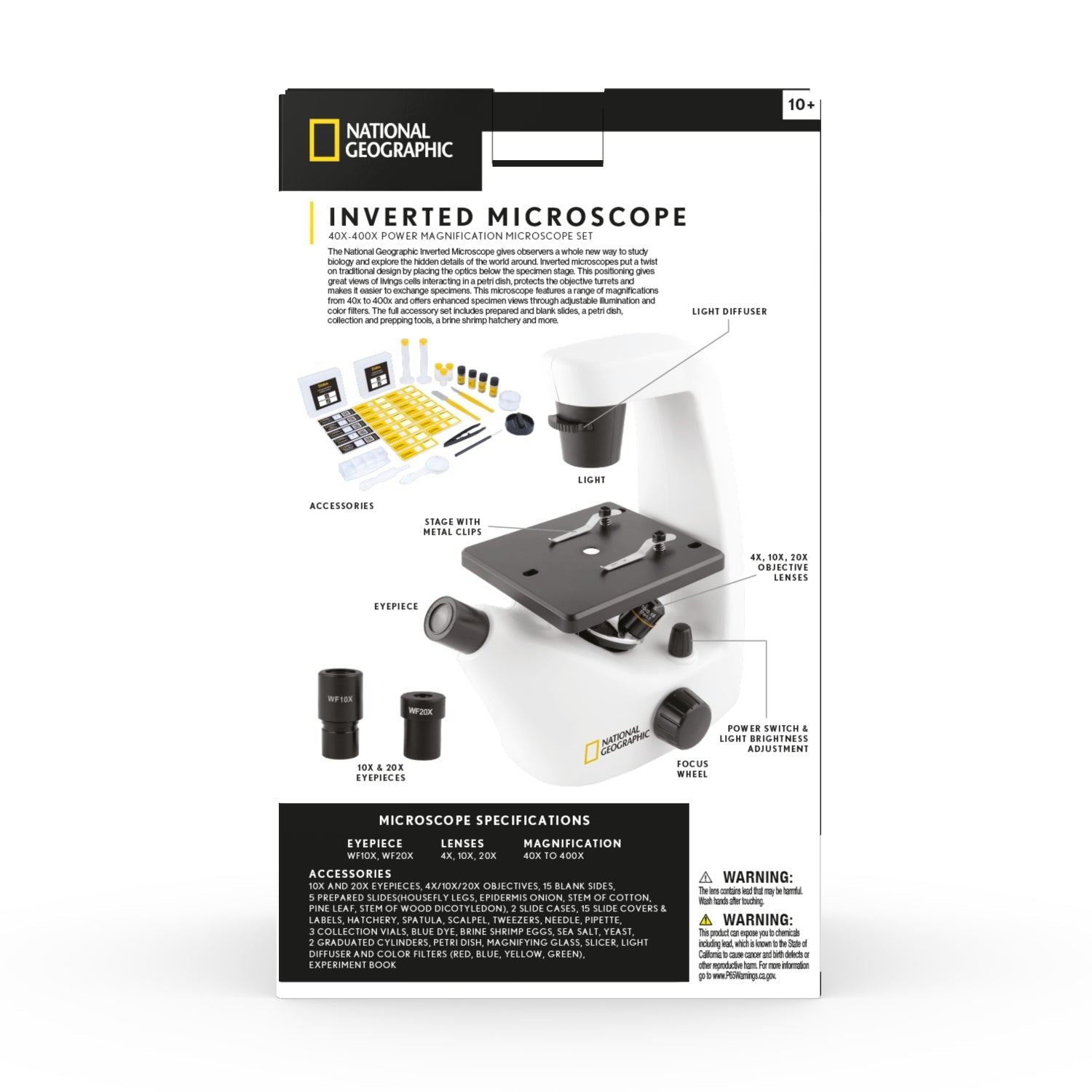 National Geographic 40x-400x Inverted Microscope